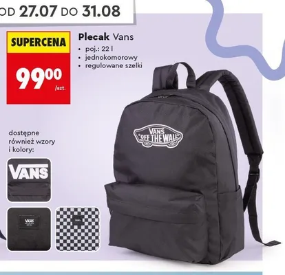 Plecak Vans promocja w Biedronka