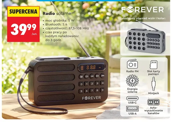 Radio solarne Forever promocja w Biedronka