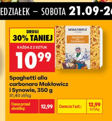 Spaghetti alla carbonara Makłowicz i Synowie promocja w Biedronka