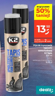 Płyn do czyszczenia tapicerki samochodowej K2 Tapis promocja w Dealz
