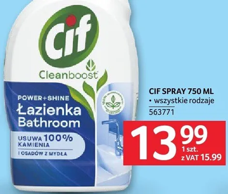 Cif spray do łazienek 750ML promocja w Selgros
