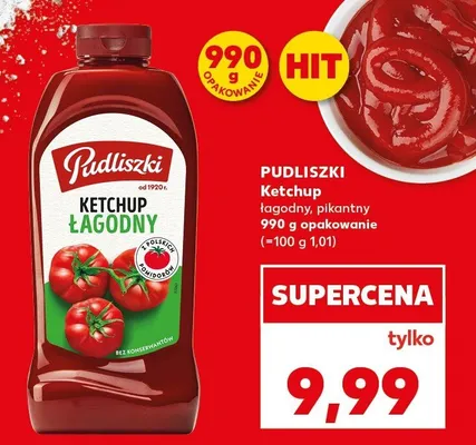 Ketchup łagodny, pikantny promocja w Kaufland