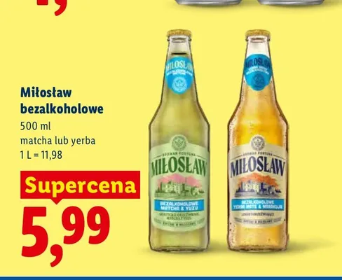 Piwo bezalkoholowe Miłosław Yerba Mate & Marakuja promocja w Lidl