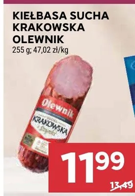 Kiełbasa sucha krakowska olewnik promocja w Stokrotka