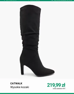 Wysokie kozaki Catwalk promocja w Deichmann