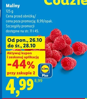 Maliny promocja w Lidl