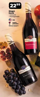 Wino czerwone Mogen David Pomegranate promocja w Netto
