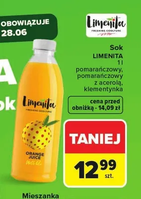 Sok klementynka Limenita promocja w Carrefour Market