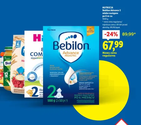 Mleko następne po 6 m-cu Bebilon Advance 2 promocja w Lidl