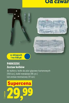 Zestaw kołków promocja w Lidl