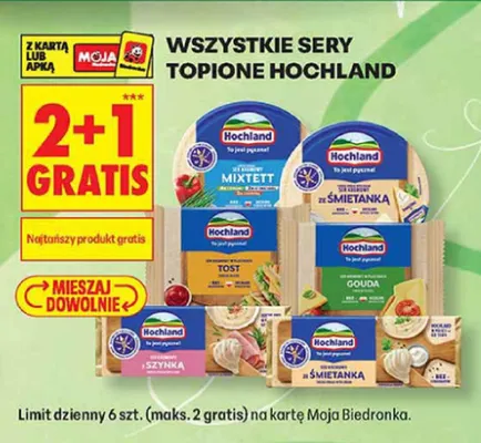 Ser topiony krążek Hochland Mixtett promocja w Biedronka