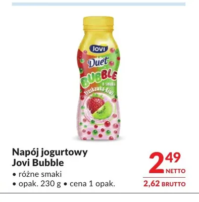 Napój jogurtowy Jovi Bubble promocja w Makro