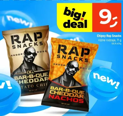 Chipsy Rap Snacks Snoop Dogg O.G. Bar-B-Que Cheddar promocja w Dealz
