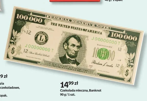 Czekolada mleczna Banknot promocja w Empik