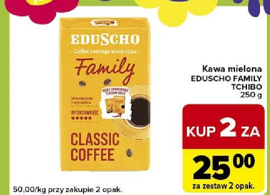 Kawa mielona eduscho family tchibo promocja w Carrefour Express