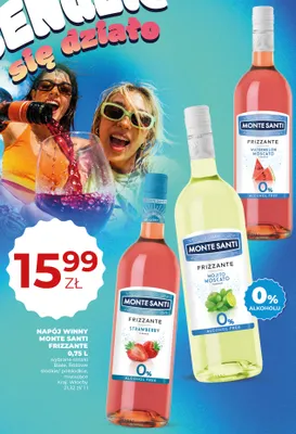 Wino bezalkoholowe Napój winny bezalkoholowy Monte Santi Frizzante Mojito Moscato promocja w Duży Ben