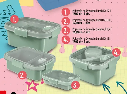 Pojemnik na żywność Lunch Kit 1,2 l promocja w POLOmarket