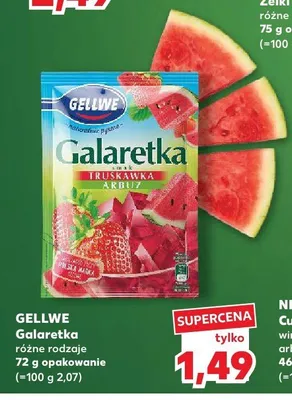 Galaretka Gellwe smak arbuzowy promocja w Kaufland