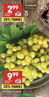 Winogrona białe promocja w Delikatesy Centrum