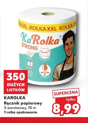 Ręcznik papierowy 3-warstwowy 70 m Karolka promocja w Kaufland