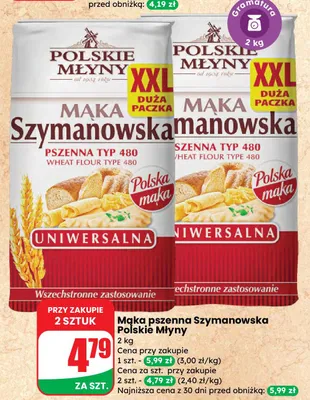 Mąka pszenna Szymanowska promocja w Dino