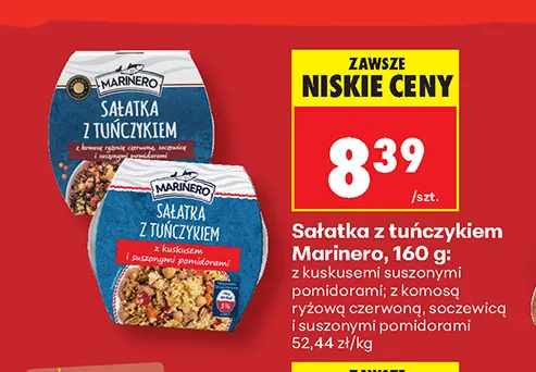 Sałatka z tuńczykiem z kuskusem i suszonymi pomidorami Marinero promocja w Biedronka