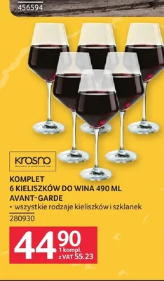 Komplet kieliszków do wina Krosno Avant-Garde promocja w Selgros