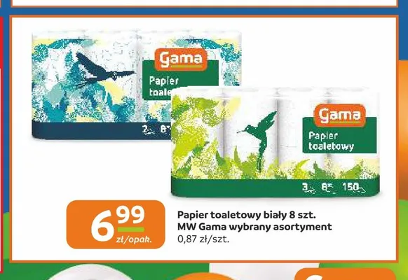 Papier toaletowy biały MW Gama promocja w Gama