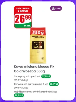 Kawa mielona Mocca Fix Gold Woseba promocja w Dino