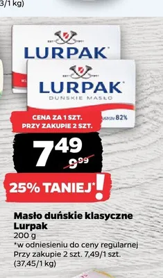 Masło duńskie klasyczne Lurpak promocja w Netto