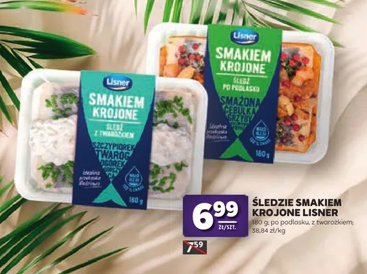 Śledzie Smakiem Krojone Lisner z twarożkiem promocja w Stokrotka