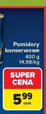Pomidory konserwowe Cirio Pelati promocja w Carrefour