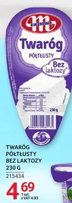 Twaróg półtłusty bez laktozy Mlekovita 230g promocja w Selgros