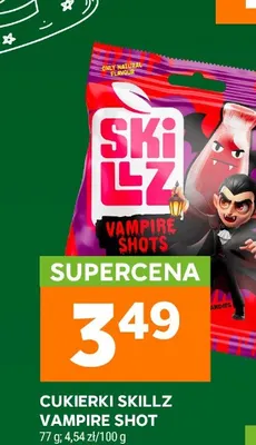 Cukierki Skillz Vampire Shot promocja w Stokrotka