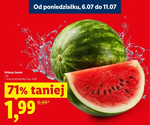 Arbuz luzem promocja w Lidl