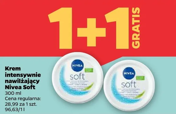 Krem intensywnie nawilżający Nivea Soft promocja w Netto