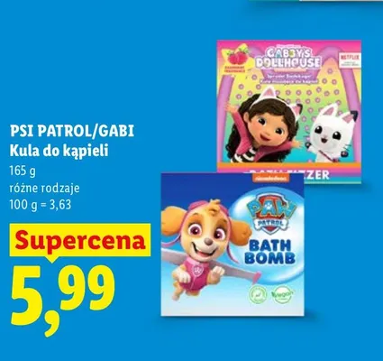 Kula do kąpieli Psi Patrol promocja w Lidl