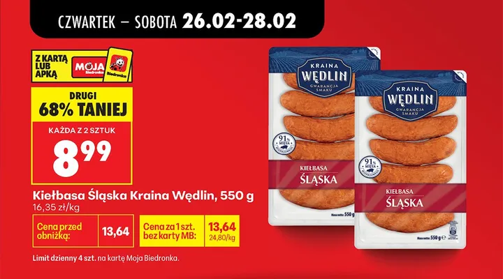 Kiełbasa promocja w Biedronka