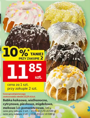 Babka kakaowa, wielkanocna, cytrynowa, piaskowa, migdałowa, makowa lub pomarańczowa promocja w Auchan
