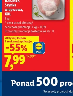 Szynka wieprzowa XXL Rzeźnik promocja w Lidl