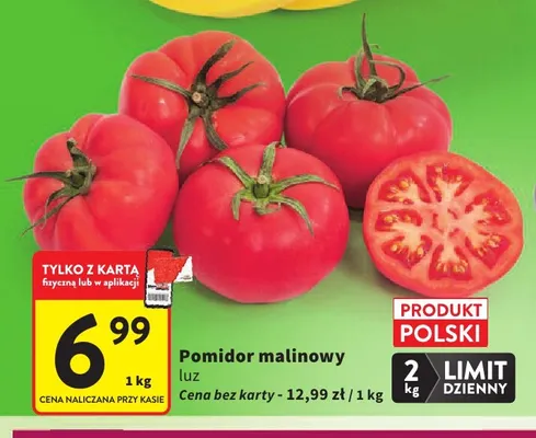 Pomidory malinowe promocja w Intermarche