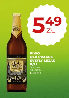 Piwo Old Prague Světlý Ležák promocja w Duży Ben
