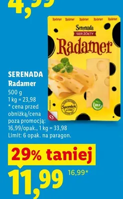 Ser żółty Radamer Serenada promocja w Lidl