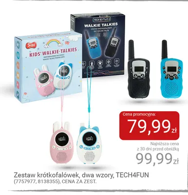 Zestaw krótkofalówek Tech4Fun promocja w Smyk
