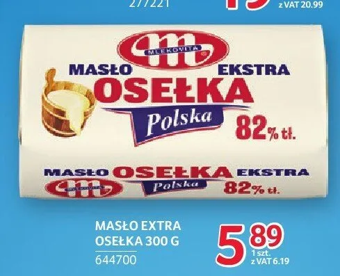 Masło ekstra Osełka Polska Mlekovita promocja w Selgros