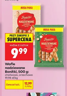 Wafle nadziewane chałwowe Bonitki promocja w Biedronka
