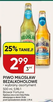 Piwo Miłosław bezalkoholowe promocja w Chata Polska