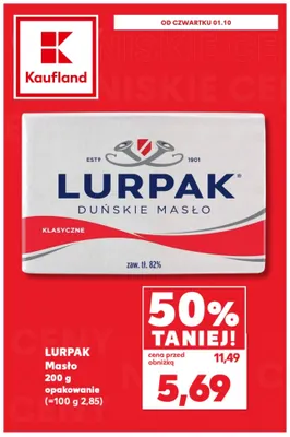 Masło Lurpak promocja w Kaufland