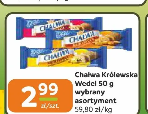 Chałwa Królewska Wedel 50g promocja w Społem Częstochowa