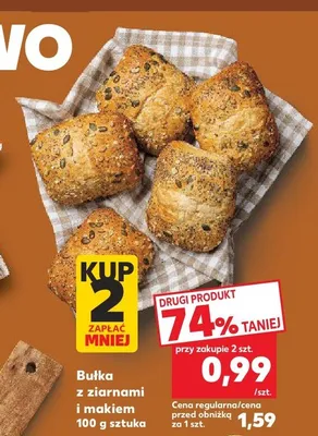 Bułka z ziarnami i makiem promocja w Kaufland